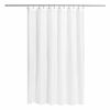 Picture of N&Y HOME Fabric Shower Curtain or Liner with Magnets - Soft Cloth Shower Liner with Hotel Quality, Machine Washable - White, 72x72