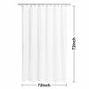 Picture of N&Y HOME Fabric Shower Curtain or Liner with Magnets - Soft Cloth Shower Liner with Hotel Quality, Machine Washable - White, 72x72