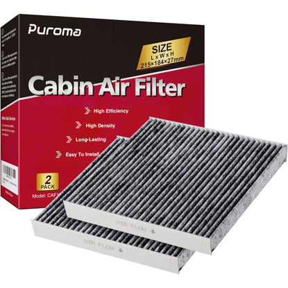 Picture of Puroma 2 Pack Cabin Air Filter with Activated Carbon, Replacement for CP157, CF12157, Select Lexus, Mazda, Subaru and Toyota Avalon, Camry, Corolla, Highlander, Prius, RAV4, Sienna, Venza