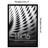 Picture of Americanflat 11x16 Picture Frame with Polished Plexiglass - Streamline Collection - Thin Border Picture Frame for Wall Display - Hanging Hardware Included - Black