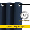 Picture of NICETOWN Blackout Curtain Panels 84 - Window Treatment Energy Saving Thermal Insulated Solid Grommet Blackout Drapes for Living Room (Navy, 1 Pair, 66 by 84-Inch)