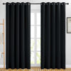 Picture of NICETOWN Blackout Curtain Panels 84 inches - Light Reducing Thermal Insulated Solid Grommet Blackout Curtains/Panels/Drapes for Living Room (Set of 2, 66 inches by 84 Inch, Black)