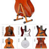 Picture of SNIGJAT Wood Guitar Stand, Acoustic Guitar Stand, A-Frame Folding Electric Guitar Display Stand with Padded Foam, Bass Wooden Guitar Stand Compatible for Cello, Mandolin, Bass, Banjo, Ukulele