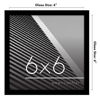 Picture of Americanflat 6x6 Picture Frame with Shatter-Resistant Glass - Streamline Collection - Thin Square Picture Frame for Tabletop and Wall Display - Hanging Hardware and Easel Stand Included - Black