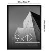 Picture of Americanflat 9x12 Picture Frame with Shatter-Resistant Glass - Streamline Collection - Thin Border Photo Frame for Wall and Tabletop Display - Hanging Hardware and Easel Back Included - Black