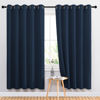 Picture of NICETOWN Blackout Curtain Panels 72 - Window Treatment Energy Saving Thermal Insulated Solid Grommet Blackout Drapes for Living Room (Navy, 1 Pair, 66 by 72-Inch)