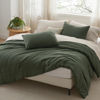 Picture of Bedsure California King Size Comforter Set, Dark Green Soft Prewashed Bedding for All Seasons, 3 Pieces Warm Down Alternative Bed Set, 1 Lightweight Comforter (104"x96") and 2 Pillowcases (20"x36")