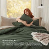 Picture of Bedsure California King Size Comforter Set, Dark Green Soft Prewashed Bedding for All Seasons, 3 Pieces Warm Down Alternative Bed Set, 1 Lightweight Comforter (104"x96") and 2 Pillowcases (20"x36")