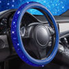 Picture of CAR PASS Bling Diamond Leather Steering Wheel Cover, with Bling Sparkly Crystal Glitter Rhinestones Universal Fit 14" 1/2-15" Car Wheel Protect for Women Girl Fit Suvs,Vans,Sedans,Cars,Trucks, Blue