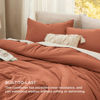 Picture of Bedsure King Size Comforter Set, Burnt Orange Soft Prewashed Bedding for All Seasons, 3 Pieces Warm Down Alternative Bed Set, 1 Lightweight Comforter (104"x90") and 2 Pillowcases (20"x36")