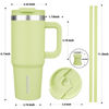 Picture of BJPKPK Tumbler With Handle And Straw 30oz Insulated Tumbler Cups With Lid Stainless Steel Travel Coffee Mug,Macaron Green