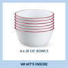 Picture of Corelle,Glass 28oz Red Band Bowl 6pk