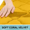 Picture of OLANLY Memory Foam Bath Mat Rug 47x32, Ultra Soft Non Slip and Absorbent Bathroom Rug, Machine Wash Dry, Comfortable, Thick Bath Rug Carpet for Bathroom Floor, Tub and Shower, Yellow