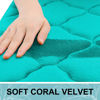 Picture of OLANLY Memory Foam Bath Mat Rug 59x34, Ultra Soft Non Slip and Absorbent Bathroom Rug, Machine Wash Dry, Comfortable, Thick Bath Rug Carpet for Bathroom Floor, Tub and Shower, Teal