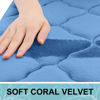 Picture of OLANLY Memory Foam Bath Mat Rug 47x32, Ultra Soft Non Slip and Absorbent Bathroom Rug, Machine Wash Dry, Comfortable, Thick Bath Rug Carpet for Bathroom Floor, Tub and Shower, Blue