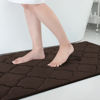 Picture of OLANLY Memory Foam Bath Mat Rug 59x34, Ultra Soft Non Slip and Absorbent Bathroom Rug, Machine Wash Dry, Comfortable, Thick Bath Rug Carpet for Bathroom Floor, Tub and Shower, Brown