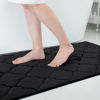 Picture of OLANLY Memory Foam Bath Mat Rug 47x32, Ultra Soft Non Slip and Absorbent Bathroom Rug, Machine Wash Dry, Comfortable, Thick Bath Rug Carpet for Bathroom Floor, Tub and Shower, Black