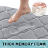 Picture of OLANLY Memory Foam Bath Mat Rug 59x34, Ultra Soft Non Slip and Absorbent Bathroom Rug, Machine Wash Dry, Comfortable, Thick Bath Rug Carpet for Bathroom Floor, Tub and Shower, Grey