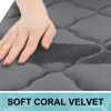 Picture of OLANLY Memory Foam Bath Mat Rug 59x34, Ultra Soft Non Slip and Absorbent Bathroom Rug, Machine Wash Dry, Comfortable, Thick Bath Rug Carpet for Bathroom Floor, Tub and Shower, Dark Grey