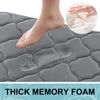 Picture of OLANLY Memory Foam Bath Mat Rug 59x34, Ultra Soft Non Slip and Absorbent Bathroom Rug, Machine Wash Dry, Comfortable, Thick Bath Rug Carpet for Bathroom Floor, Tub and Shower, Dark Grey