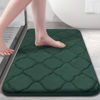 Picture of OLANLY Memory Foam Bath Mat Rug 30x20, Ultra Soft Non Slip and Absorbent Bathroom Rug, Machine Wash Dry, Comfortable, Thick Bath Rug Carpet for Bathroom Floor, Tub and Shower, Dark Green