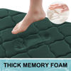 Picture of OLANLY Memory Foam Bath Mat Rug 30x20, Ultra Soft Non Slip and Absorbent Bathroom Rug, Machine Wash Dry, Comfortable, Thick Bath Rug Carpet for Bathroom Floor, Tub and Shower, Dark Green