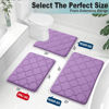 Picture of OLANLY Memory Foam Bath Mat Rug 24x16, Ultra Soft Non Slip and Absorbent Bathroom Rug, Machine Wash Dry, Comfortable, Thick Bath Rug Carpet for Bathroom Floor, Tub and Shower, Lavender