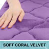 Picture of OLANLY Memory Foam Bath Mat Rug 24x16, Ultra Soft Non Slip and Absorbent Bathroom Rug, Machine Wash Dry, Comfortable, Thick Bath Rug Carpet for Bathroom Floor, Tub and Shower, Lavender