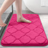 Picture of OLANLY Memory Foam Bath Mat Rug 30x20, Ultra Soft Non Slip and Absorbent Bathroom Rug, Machine Wash Dry, Comfortable, Thick Bath Rug Carpet for Bathroom Floor, Tub and Shower, Deep Pink
