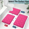 Picture of OLANLY Memory Foam Bath Mat Rug 30x20, Ultra Soft Non Slip and Absorbent Bathroom Rug, Machine Wash Dry, Comfortable, Thick Bath Rug Carpet for Bathroom Floor, Tub and Shower, Deep Pink