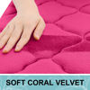 Picture of OLANLY Memory Foam Bath Mat Rug 30x20, Ultra Soft Non Slip and Absorbent Bathroom Rug, Machine Wash Dry, Comfortable, Thick Bath Rug Carpet for Bathroom Floor, Tub and Shower, Deep Pink