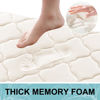 Picture of OLANLY Memory Foam Bath Mat Rug, Ultra Soft Non Slip and Absorbent Bathroom Rug, Machine Wash Dry, Comfortable, Thick Bath Rug Carpet for Bathroom Floor, Tub and Shower, 30x20, Ivory
