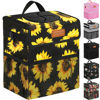 Picture of ELONGRIVER Car Trash Can for Car with Lid Leak Proof, Cute Car Can Trash Bag Hanging, Vehicle Trash Can for SUV Truck Van, Car Garbage Can for Back Front Seat Sunflower Floral