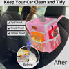 Picture of ELONGRIVER Car Trash Can for Car with Lid Leak Proof, Cute Car Can Trash Bag Hanging, Vehicle Trash Can for SUV Truck Van, Car Garbage Can for Back Front Seat Pink