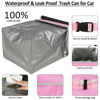 Picture of ELONGRIVER Car Trash Can for Car with Lid Leak Proof, Cute Car Can Trash Bag Hanging, Vehicle Trash Can for SUV Truck Van, Car Garbage Can for Back Front Seat Pink