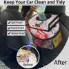 Picture of ELONGRIVER Car Trash Can Bin for Car Back Seat Leak Proof, Cute Car Trash Bag Hanging, Vehicle Trash Can for SUV Truck Van, Automotive Car Garbage Cans Front Seat Flamingos