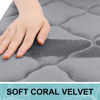Picture of OLANLY Memory Foam Bath Mat Rug 44x24, Ultra Soft Non Slip and Absorbent Bathroom Rug, Machine Wash Dry, Comfortable, Thick Bath Rug Carpet for Bathroom Floor, Tub and Shower, Grey