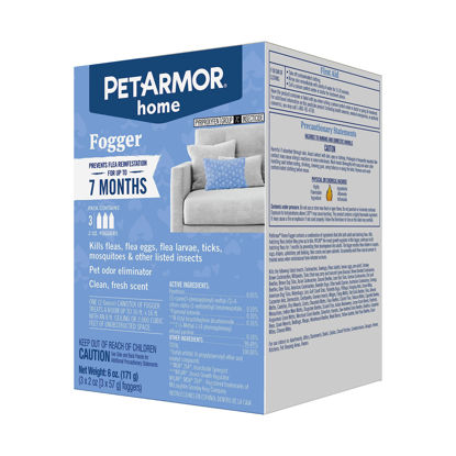 Picture of PetArmor Home Fogger, Kills Fleas, Ticks, Mosquitoes & Other Listed Insects, Helps Eliminate Pet Odor, Clean Fresh Scent, Protects for 7 Months, 3 2oz Canisters