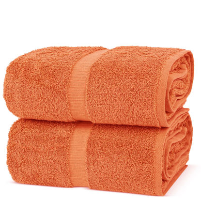 Picture of Chakir Turkish Linens, 100% Cotton Premium Quality Turkish Bath Sheets (35''x70'' Large Bath Sheet Towels - Coral)