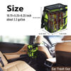 Picture of SIBOFUEGO Cute Car Trash Can with Lid - Leak Proof Car Trash Bag Hanging Waterproof Car Garbage Can with Storage Pockets Multipurpose Collapsible Car Organizer, 2 Gallons Camo Green