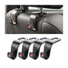 Picture of 4PCS Car Seat Headrest Hooks, Auto Back Seat Hanger Holder, Durable Stylish Vehicle Organizer Universal Car Interior Accessories, Storage Hooks for Purses, Bags, Clothes, Hats (Black/Red Flag)