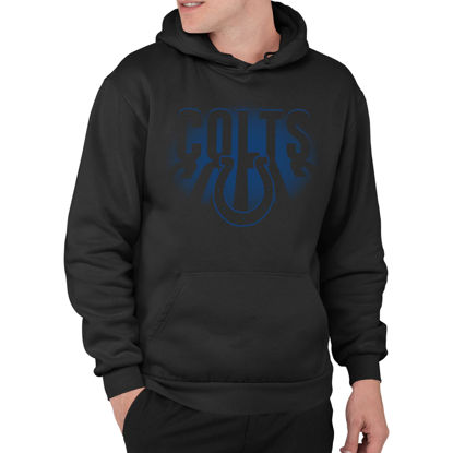 Picture of Junk Food Clothing x NFL - Indianapolis Colts - Team Spotlight - Unisex Adult Pullover Fleece Hoodie for Men and Women - Size Large