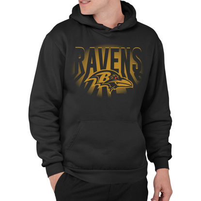 Picture of Junk Food Clothing x NFL - Baltimore Ravens - Team Spotlight - Unisex Adult Pullover Fleece Hoodie for Men and Women - Size Medium
