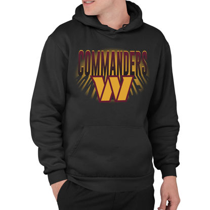 Picture of Junk Food Clothing x NFL - Washington Commanders - Team Spotlight - Unisex Adult Pullover Fleece Hoodie for Men and Women - Size Large