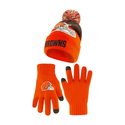 Picture of Ultra Game Unisex Kid's Standard Super Soft Winter Beanie Knit Hat with Extra Warm Touch Screen Gloves, Team Color 2