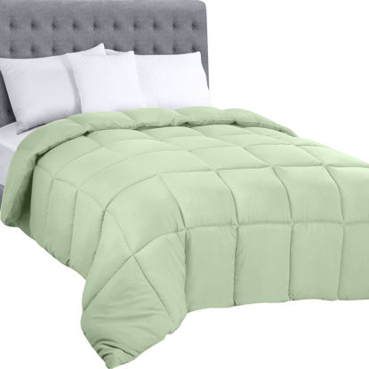 Picture of Utopia Bedding All Season 250 GSM Comforter - Plush Siliconized Fiberfill Comforter King Size - Box Stitched (King/Cal King, Sage Green)