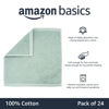 Picture of Amazon Basics Fast Drying, Extra Absorbent, Terry Cotton Washcloth, Pack of 24, Seafoam Green, Ice Blue, White, 12" x 12"