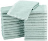 Picture of Amazon Basics Fast Drying, Extra Absorbent, Terry Cotton Washcloth, 12 x 12 Inch, Seafoam Green - 24 count