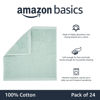 Picture of Amazon Basics Fast Drying, Extra Absorbent, Terry Cotton Washcloth, 12 x 12 Inch, Seafoam Green - 24 count