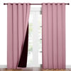 Picture of NICETOWN Crystal Pink Full Shade Curtain Panels, Pair of Energy Smart & Noise Blocking Out Blackout Drapes for Dining Room Window, Thermal Insulated Guest Room Lined Window Dressing(62 x 84 inch)